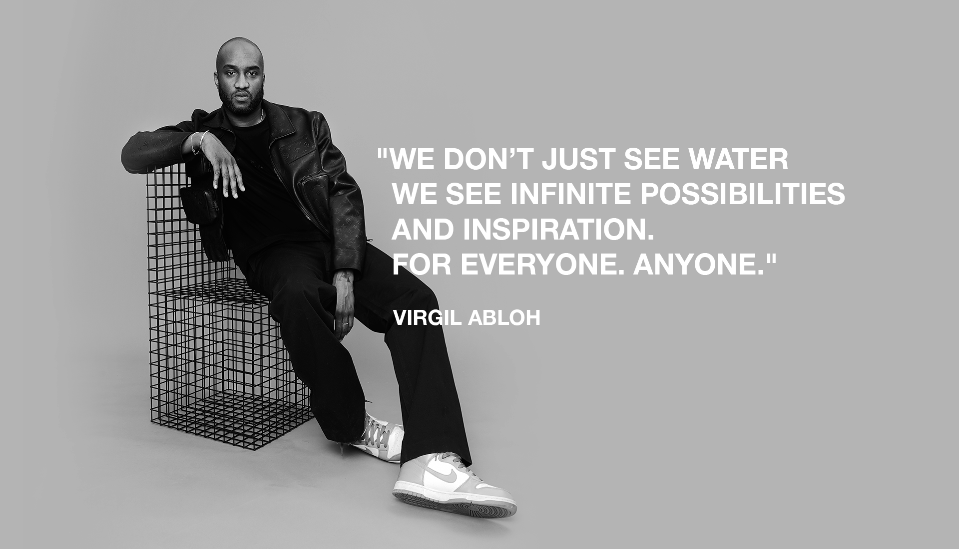 evian - Limited Edition - Virgil Abloh - VERSUS Fully Tailored Creation